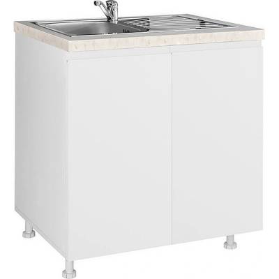 Matis Кухненски шкаф долен за вградена мивка Aura D80/S бял