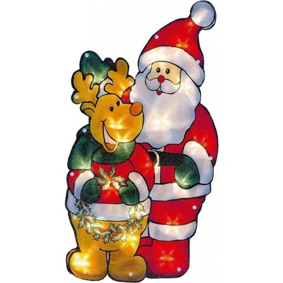 Foxter Svítící LED Santa Claus a sob 45 cm