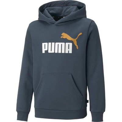 Puma ESS + 2 COL Big Logo Hoodie FL B tmavo modrá