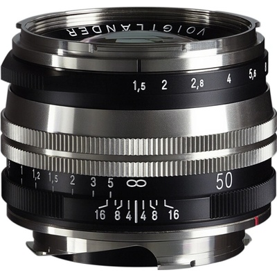 VOIGTLÄNDER Nokton 50mm / 1.5 II S.C. (Single-Coated) Aspherical, bicolor (černý/chrom), Leica M bajonet