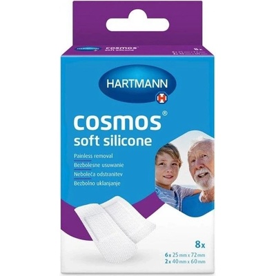 Cosmos Soft Silicone jemná náplasť na rany 2 veľkosti 8 ks