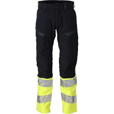 MASCOT ACCELERATE MULTISAFE 21179-284-01017 pracovné nohavice nehorľavé tmavomodrá / HI-VIS reflexná žltá, klasická veľkosť