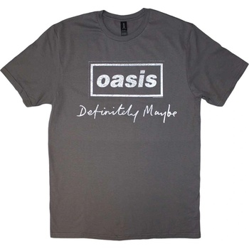 Oasis Риза Definitely Maybe Distressed Text Logo Unisex Charcoal Grey M (OASTS23MC02)