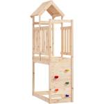 vidaXL Игрална кула Кафяво 53 x 110, 5 x 214 см Солидно борово дърво (3417208)