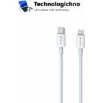 DEVIA Кабел Type C - Lightning PD 1M 3A White DEVIA (6938595326868)