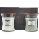 WoodWick Medium Hourglass Gift Set Fireside & Linen 275 g