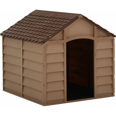 vidaXL Psí bouda hnědá 71 x 71,5 x 68 cm polypropylen 9799.316180