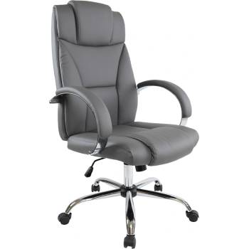 Директорски стол Aida от екокожа в сив цвят