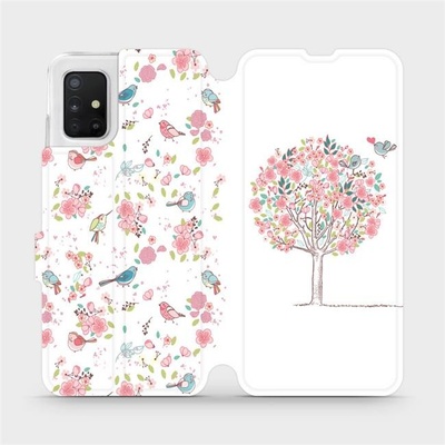 Pouzdro Mobiwear parádní flip Samsung Galaxy A51 - M120S Strom a ptáčci