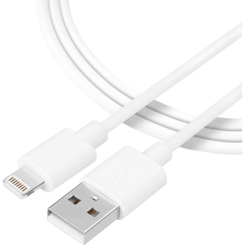 Tactical KP31182 Smooth Thread USB-A/Lightning, 1m, bílý