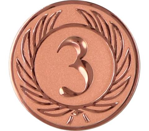 Bronzový emblém Číslo 3