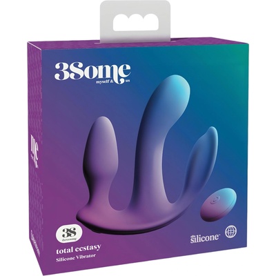 Threesome 3Some пълно блаженство - аку, радио троен вибратор (лилав)