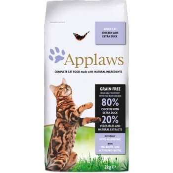 Applaws Adult, Chicken with Extra Duck GRAIN FREE - храна за котки над 1 година с 80% пиле и патица 7, 5 кг 4304