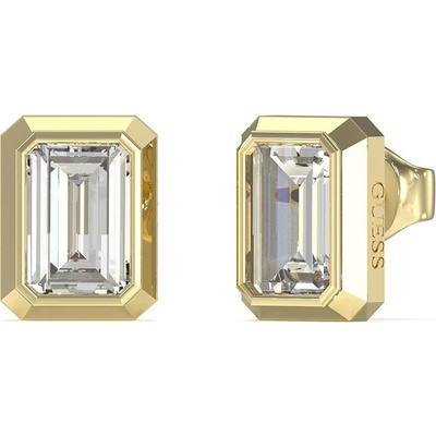Guess hranaté pozlátené náušnice 4G Light JUBE05250JWYGT/U