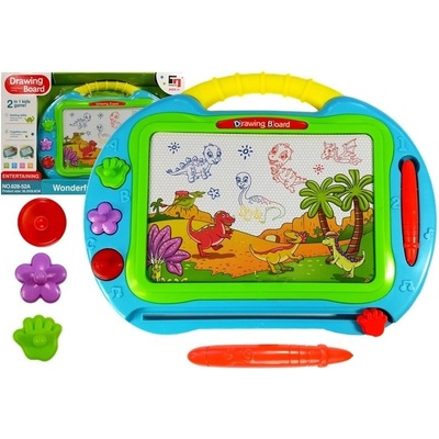mamido Magická kreslící tabule s razítky modrá