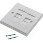 Brand-Rex Лицев панел Brand-Rex MMCWDOUNI071, 86x86, за 2x RJ45 вложки, бял (MMCWDOUNI071)
