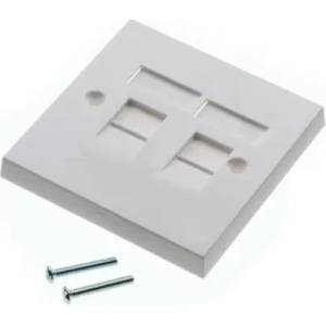 Brand-Rex Лицев панел Brand-Rex MMCWDOUNI071, 86x86, за 2x RJ45 вложки, бял (MMCWDOUNI071)