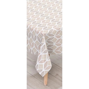 Obrus PVC 171A, metráž, 20 m x 140 cm, listy hnedé, IMPOL TRADE