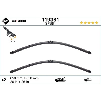 SWF Visioflex Set 650+650 mm 119381