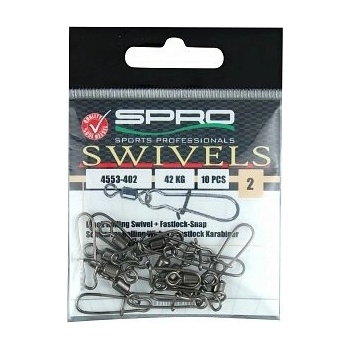 Spro obratlík s Karabínkou Rolling swivel + Fastlock Snap veľ.8