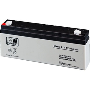 MW Power Акумулаторна батерия MW MWS 2.3-12, 12V, 2.3Ah, AGM, F1 конектори (MWS 2.3-12)