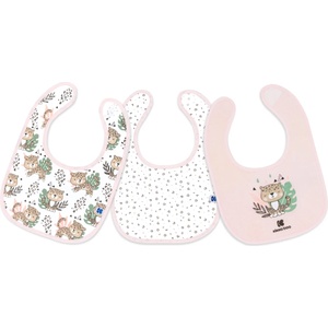 Kikkaboo Памучни лигавници Kikkaboo - Savanna, Pink, 3 броя (31303030028)