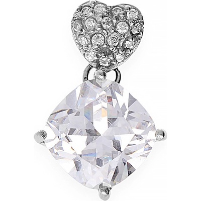 MPM Dámský ocelový nerezový přívěsek Winslet se zirkony stříbrné SPD.6333