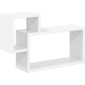 vidaXL Стенен рафт Монтиране на стена Бяло 55 x 15 x 35 см (8012108)