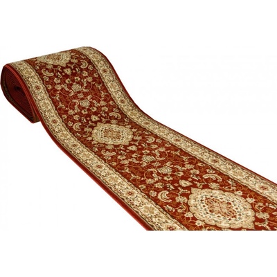 Najkoberce Super Rose 2095A ornament / kvety červený / krémový metráž 150 cm