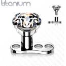 Šperky4U Kompletní microdermal piercing čirý zirkon MD030C-03