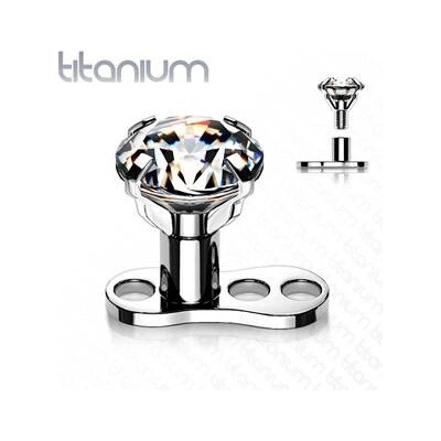 Šperky4U Kompletní microdermal piercing čirý zirkon MD030C-03