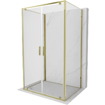 Mexen Exo-3S душ кабина 3-стенна с врата 90 x 120 см, прозрачна, златна (8182-090-120-50-00-3S)