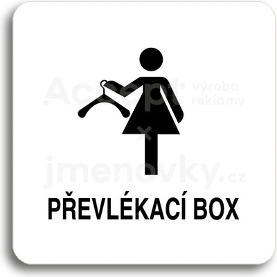 ACCEPT Piktogram převlékací box IV - bílá tabulka - černý tisk bez rámečku
