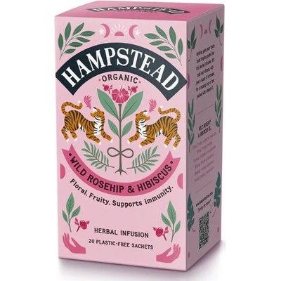 Hampstaed Tea London BIO šípkový čaj s ibiškem 20 ks
