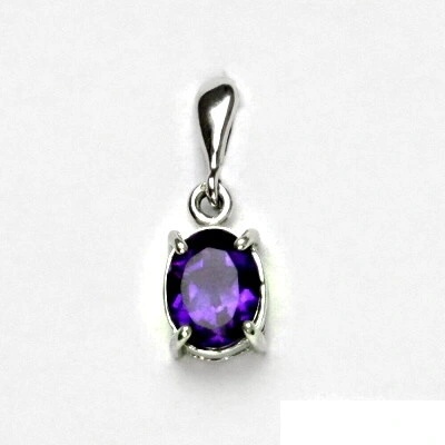 Čištín Zlatý přívěsek bílé i žluté zlato přírodní ametyst tmavý P 1244 22