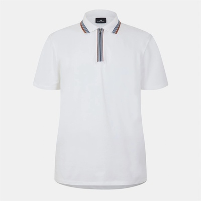 PS Paul Smith Блуза с яка PS Paul Smith Men's Zipped Short-Sleeve Polo Shirt - White 02A