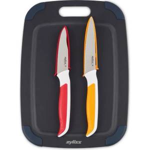 Zyliss (Швейцария) Комплект от 2 броя ножове zyliss с дъска за рязане (zyliss 910067)