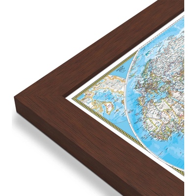 National Geographic Irsko - nástěnná mapa Classic 76 x 91 cm Varianta: mapa v dřevěném rámu, Provedení: Pegi višeň