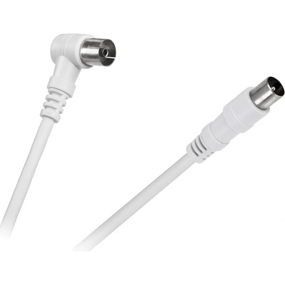 CABLETECH TV-Video kábel pravouhlý biely 5 m L-KPO2740F-5