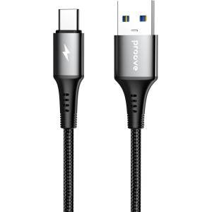 Proove WIREX кабел USB-A /USB-C, 3A/15W, 480Mbps, 1м, алуминиева сплав, оплетен (CCWX15001201)