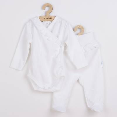 New Baby 2-dílná kojenecká souprava Stripes bílá – Zboží Dáma