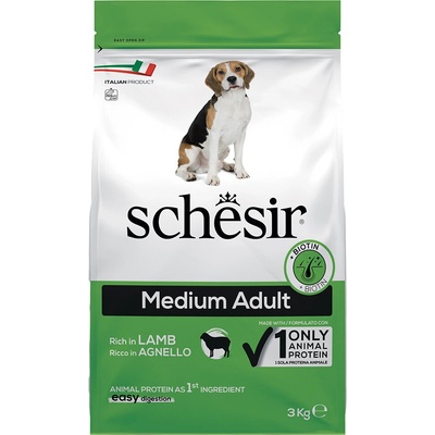 Schesir Dog Medium Adult Jahňacie s ryžou 3 kg