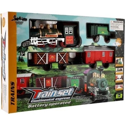 Teddies Влак + 3 вагона с релси 8бр, на батерии със звук и светлина