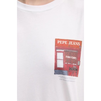 Pepe Jeans Памучна тениска Pepe Jeans GWENDOLYN в бяло PL505976 (PL505976)