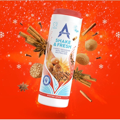 Astonish Osvěžovač koberců Shake & Fresh Winter Spice 400 g