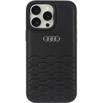 Audi Synthetic Leather iPhone 16 Pro Max 6.9" черен/черен твърд калъф AU-TPUPCIP16PM-GT/D2-BK (6955250228442)