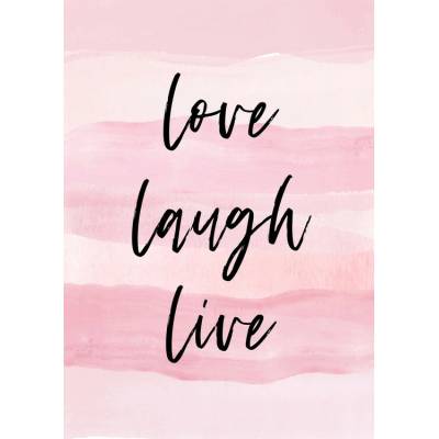 Plagát, Obraz - Love Laught Quote Pink, Martina Pavlova, 30 × 40 cm