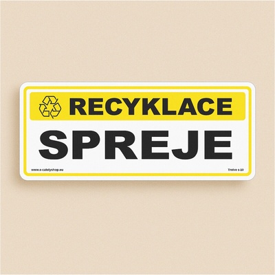 Traiva s.r.o Recyklace Spreje Verze: Samolepka papírová 290 x 100 mm tl. 0,1 mm - Kód: 17427