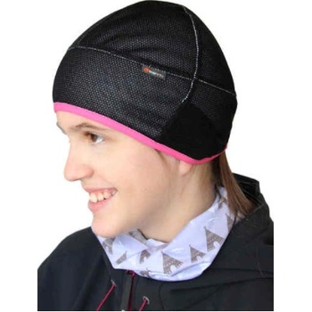 Infit 0466 Hill čepice černá s růžovým lemem