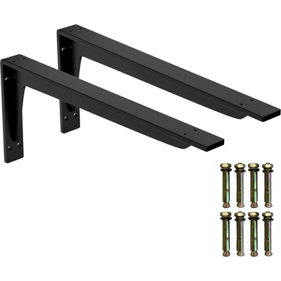 Onpira Čierny držiak police s podperou 14-59 cm [2ks] Rozmer: 340x145 mm